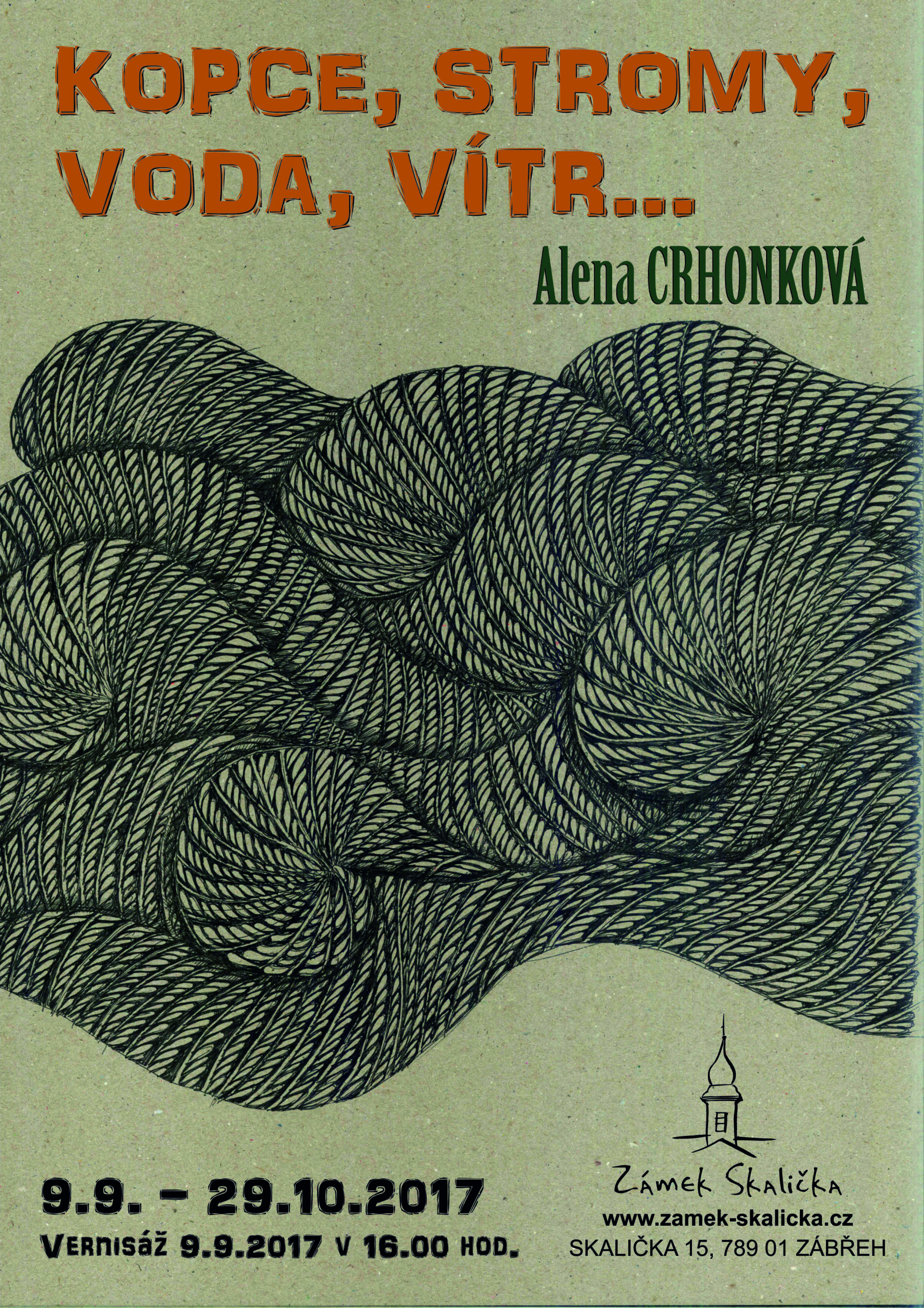 Alena Crhonková – „Kopce, stromy, voda, vítr …“ – výstava obrazů